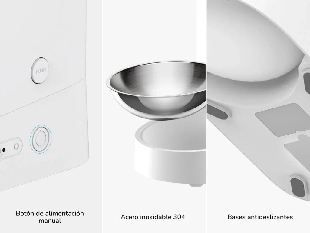 comedero automatico para mascotas de acero petkit