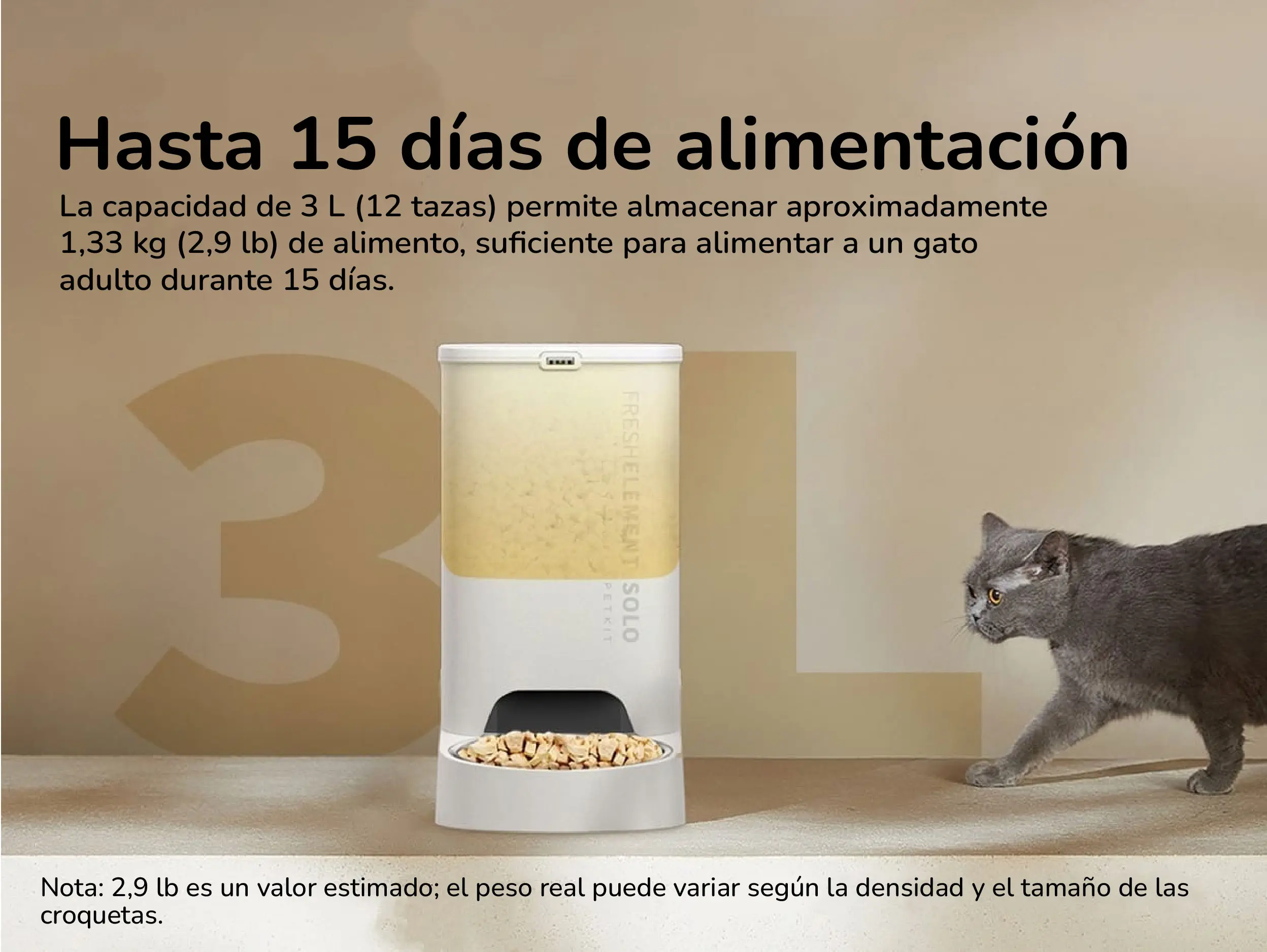 comedero automatico para mascotas grande petkit