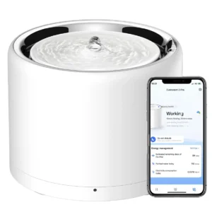 fuente de agua para gatos de acero inoxidable petkit