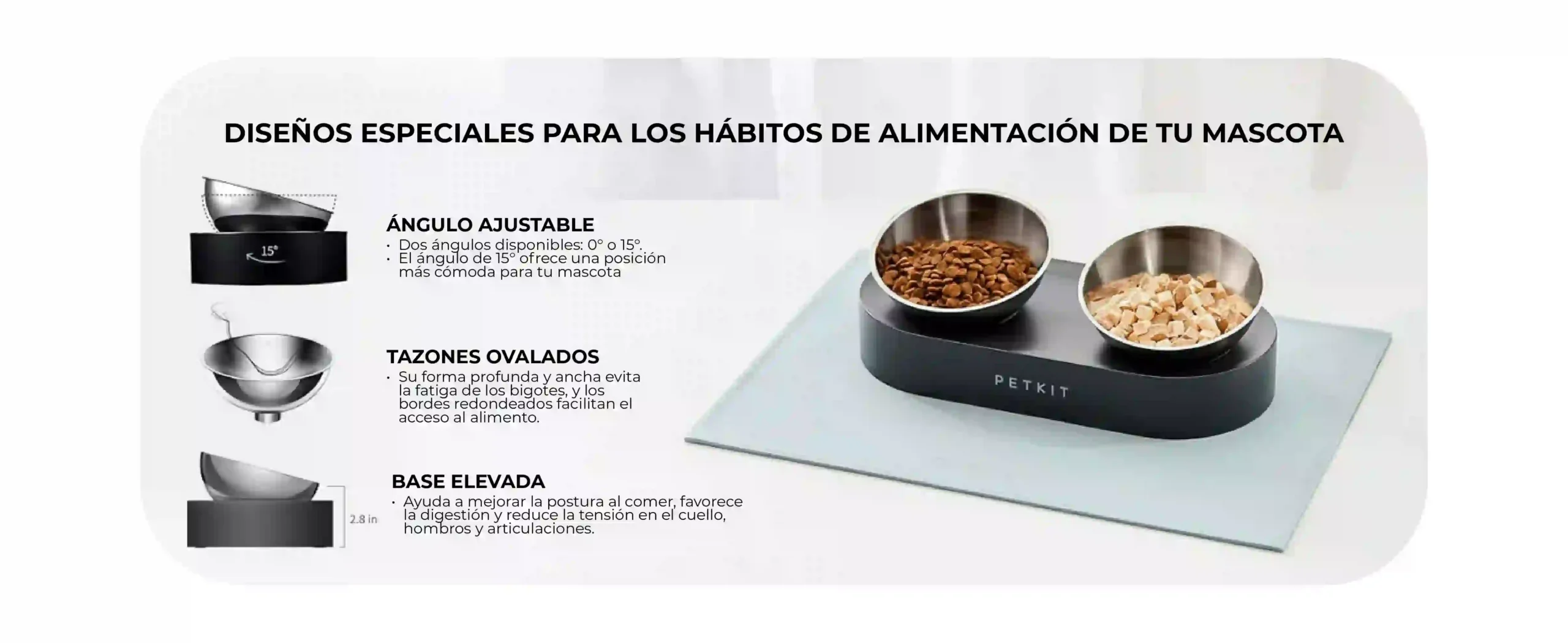 Comedero Petkit Nano Acero Inoxidable Lima Perú