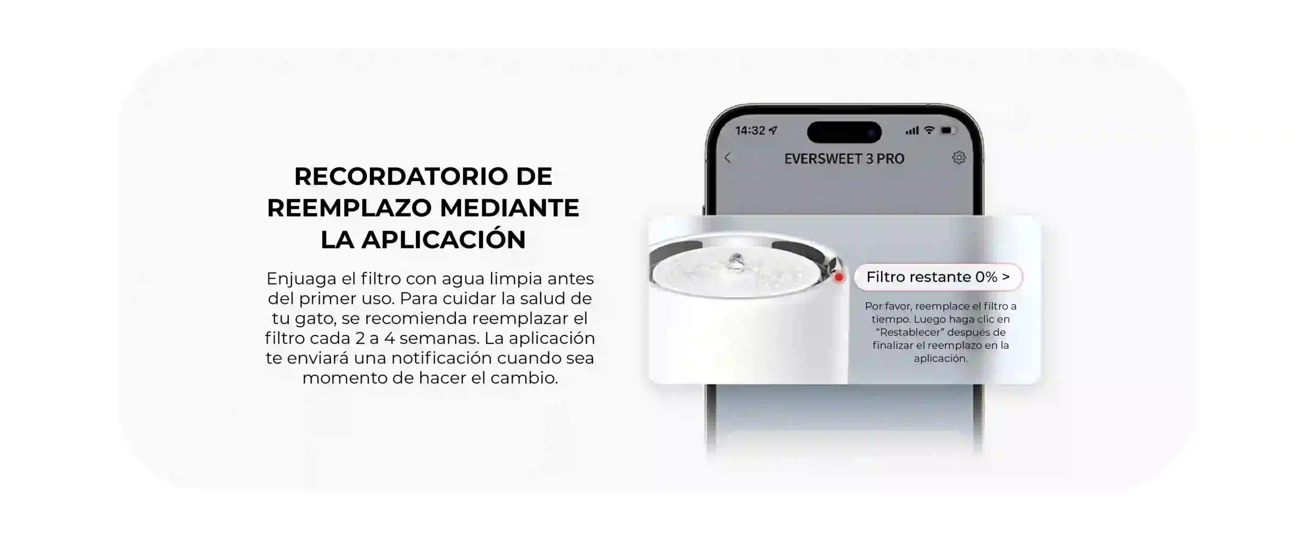 Filtro para fuente de agua Petkit Lima Perú