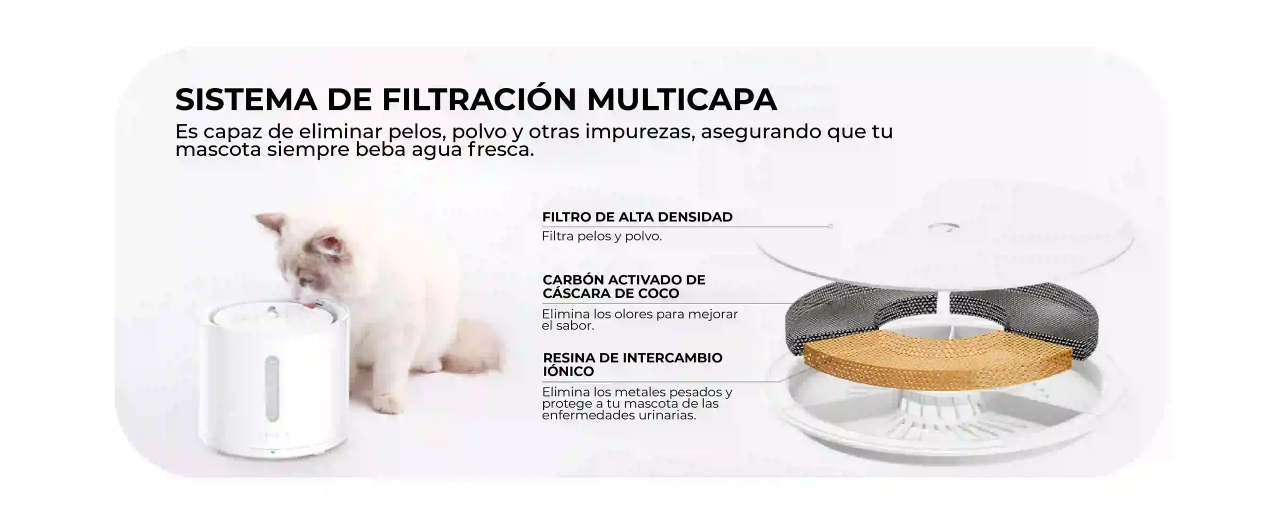 Filtro para fuente de agua Petkit Lima Perú