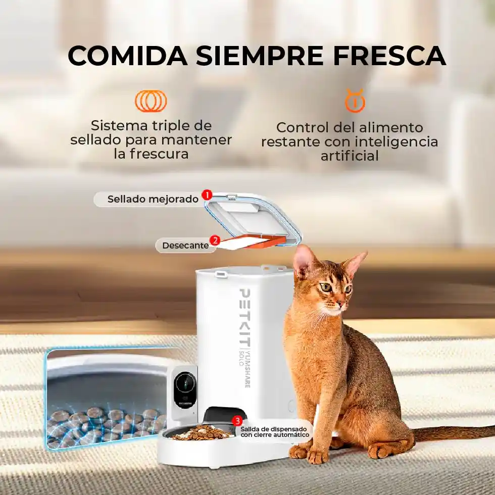 Comedero automático Petkit Yumshare solo para mascotas en Lima Miraflores