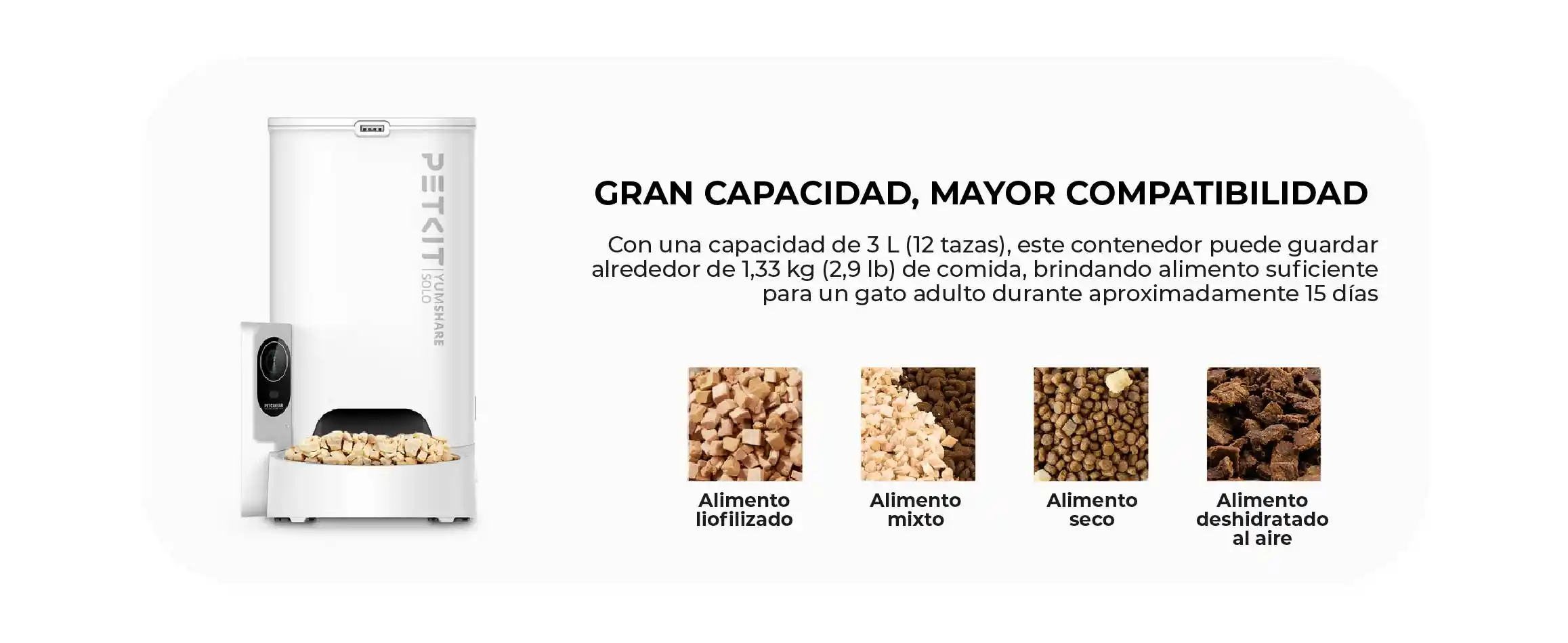 Comedero automático YumShare Solo Petkit Lima Perú