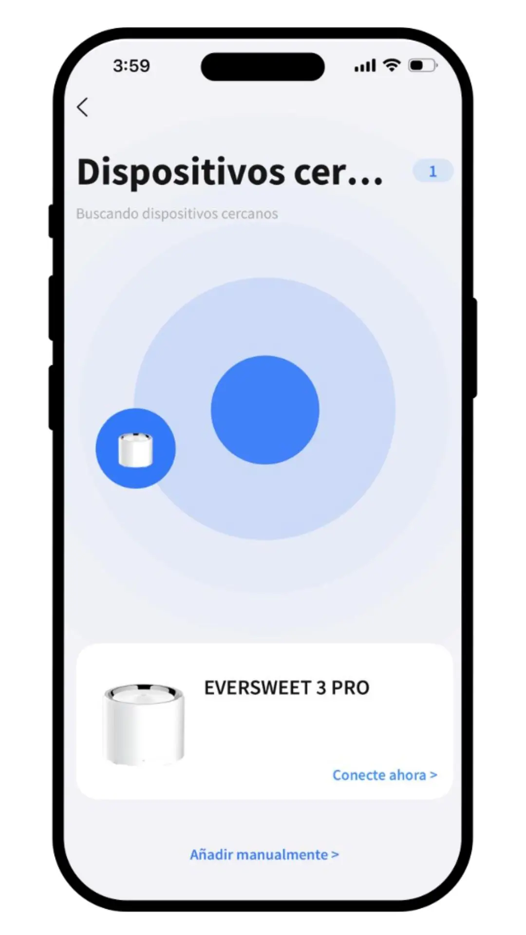 Detección automática de un dispositivo en la app PETKIT